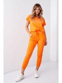 Women\'s summer set with lace, orange FK617 - Online store - Boutique